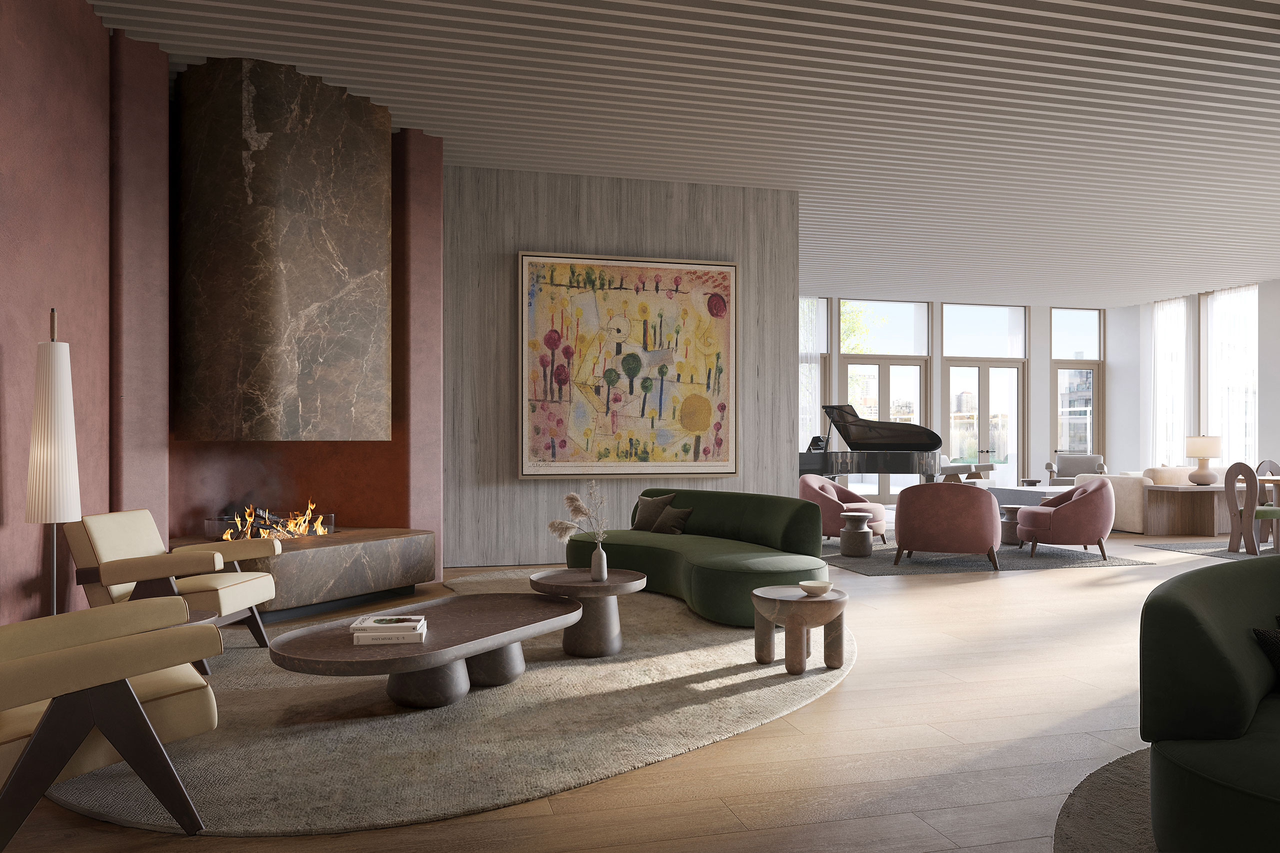 The James - Great Room Amenity Render