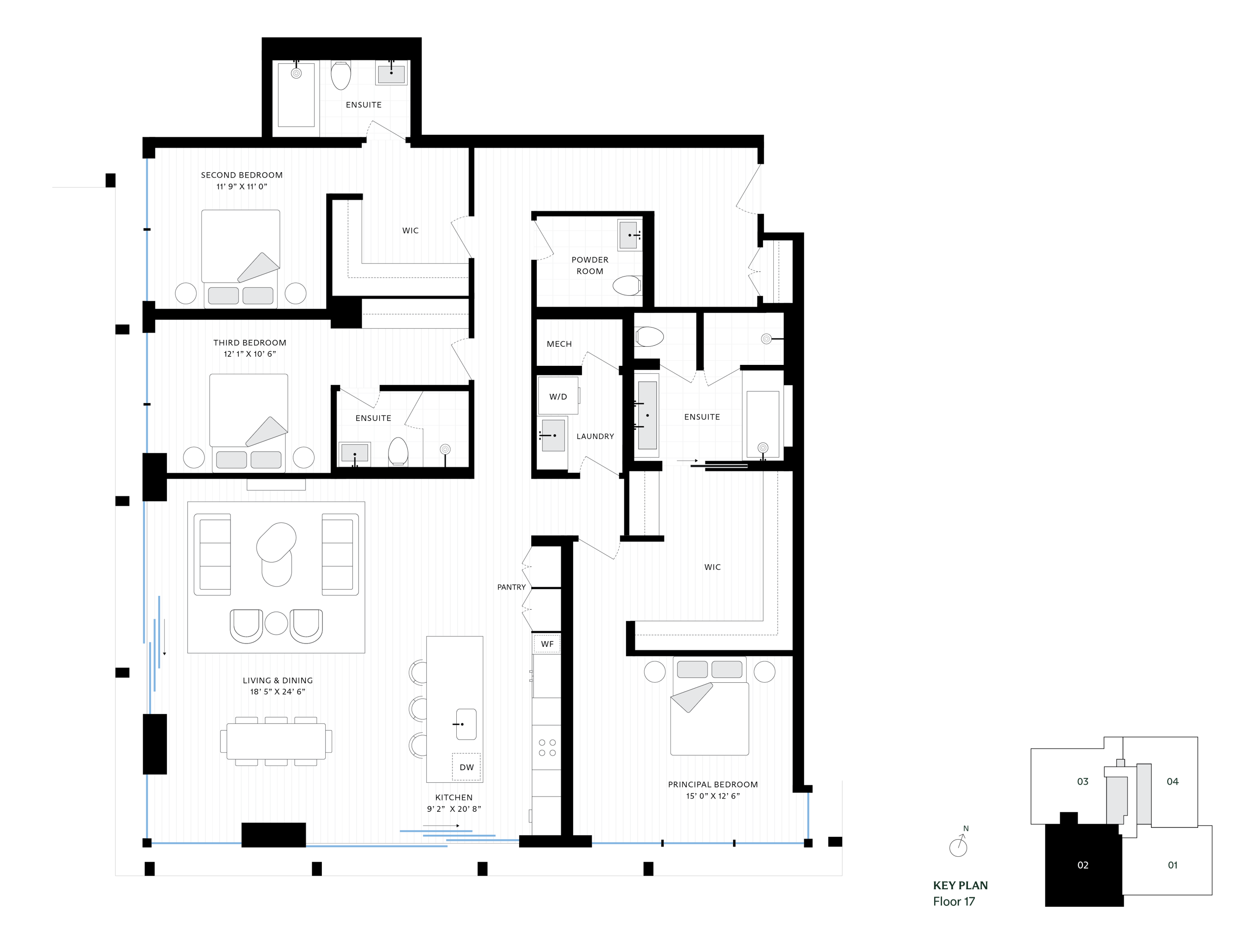 The James - Suite 1702 Floorplan