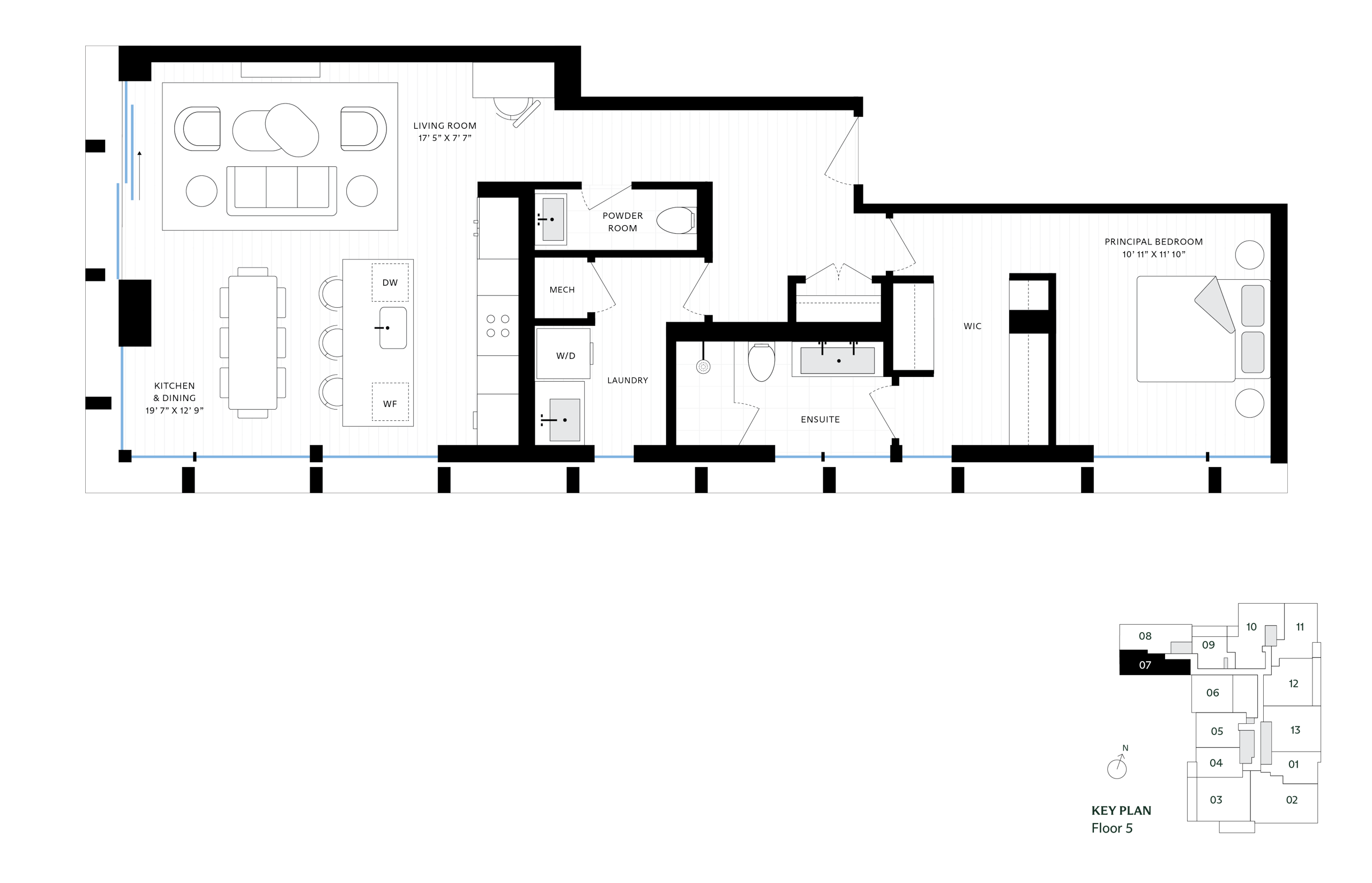 The James - Suite 507 Floorplan