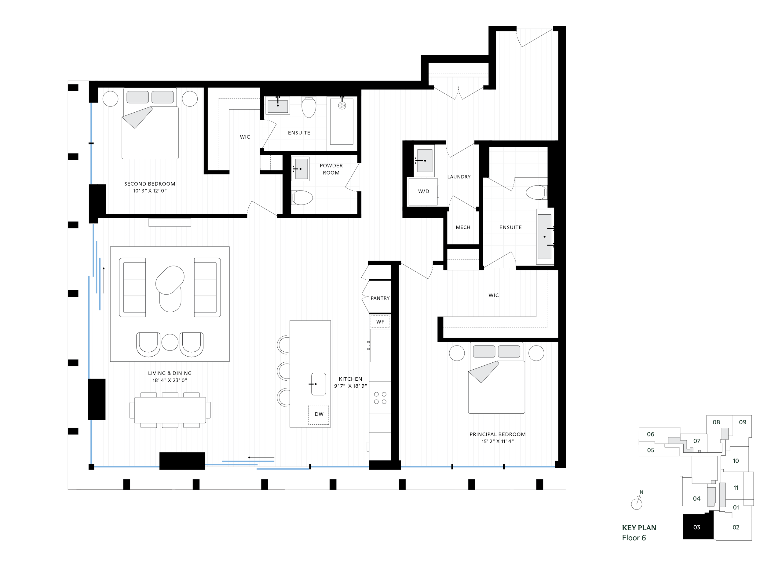 The James - Suite 603 Floorplan