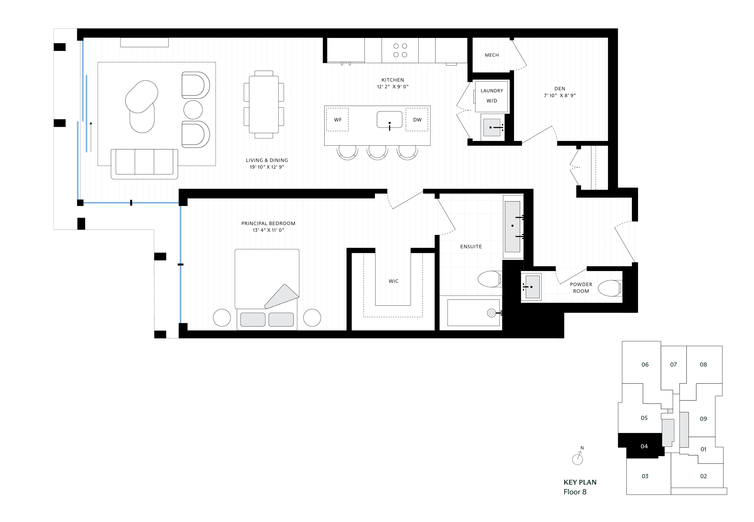 The James - Suite 804 Floorplan